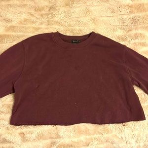 Burgundy Forever 21 crop top sweater. Size Medium
